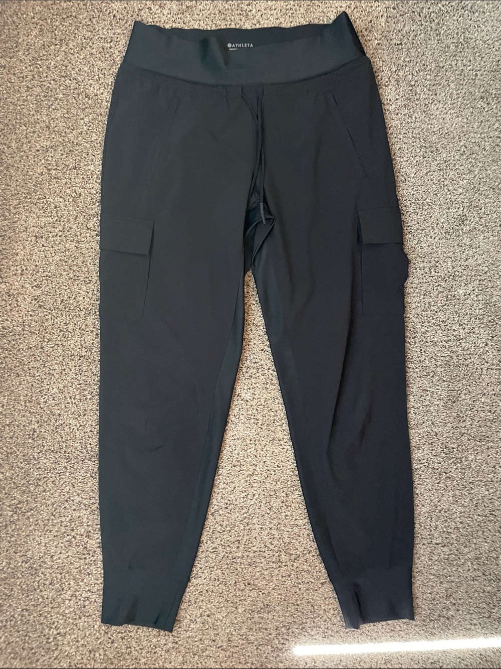 Athleta Black Cargo Jogger Pants